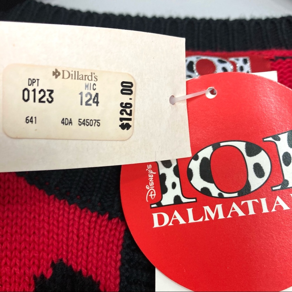 Vintage Disney 101 Dalmatians Sweater Argyle Knit - Picture 10 of 10
